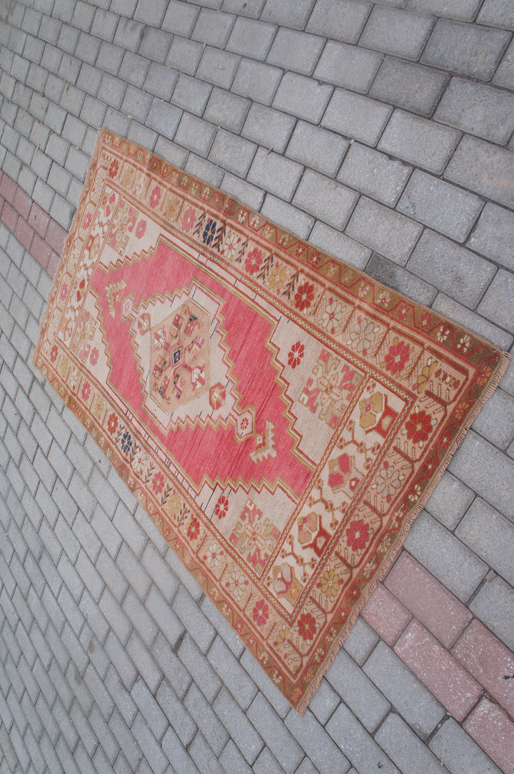 Rust Turkish Vintage Rug Runner Hand-Knotted view
