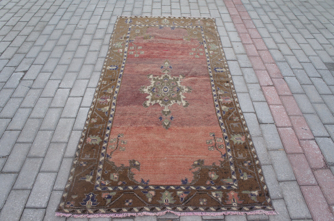 Rust Turkish Vintage Runner Hand-Knotted