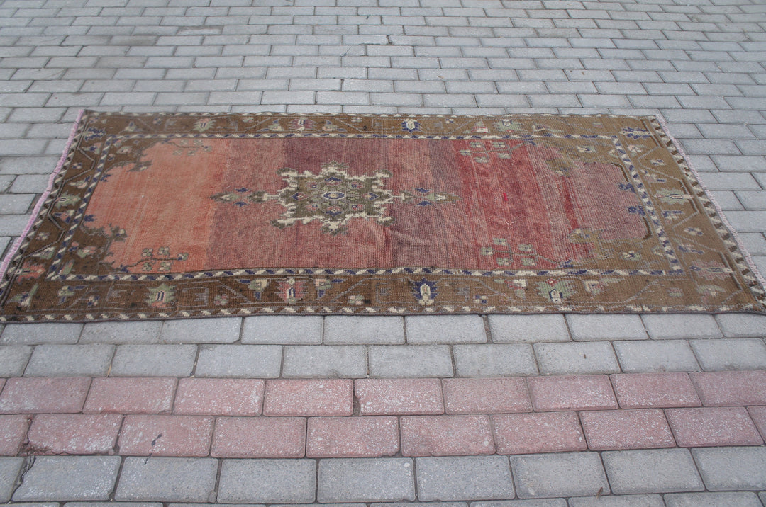 Rust Turkish Vintage Runner Hand-Knotted border
