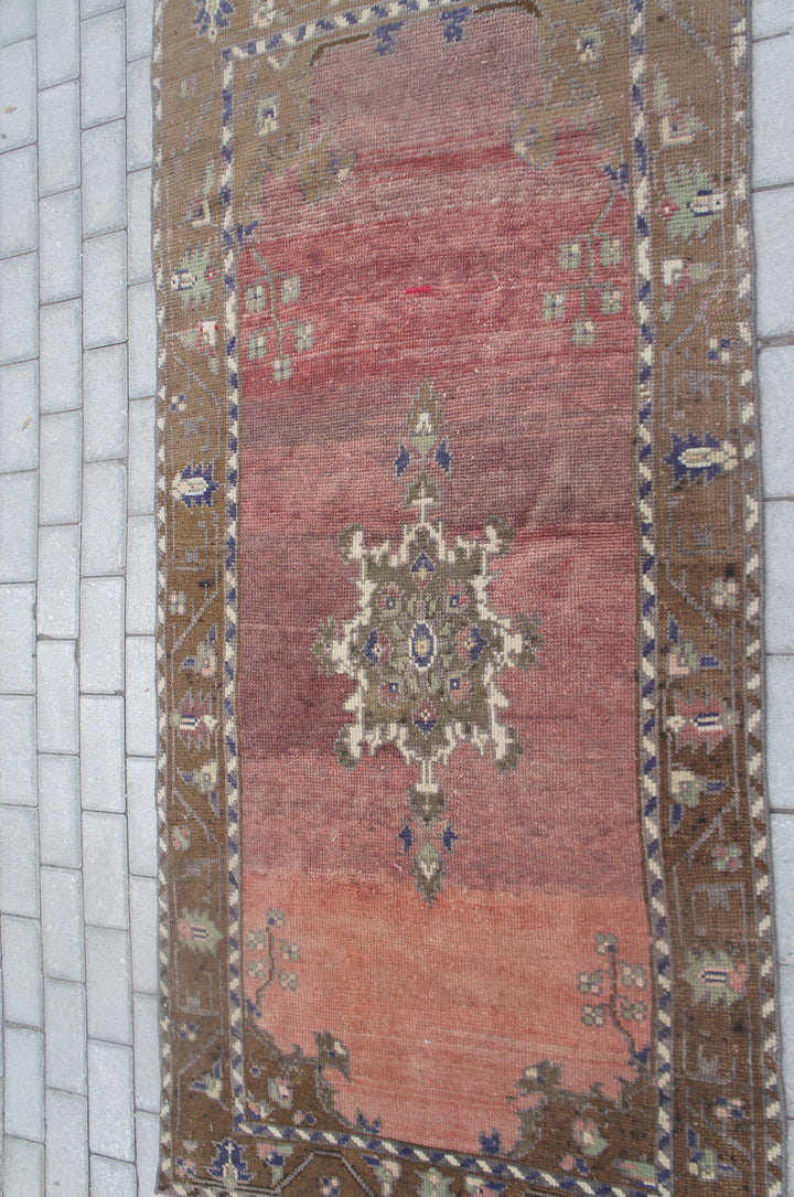 Rust Turkish Vintage Runner Hand-Knotted view 9