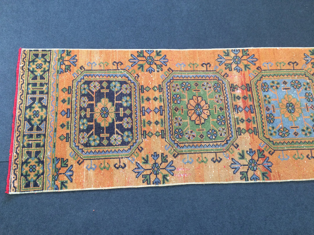 Rust Turkish Ziegler Rug Hand-Knotted close-up