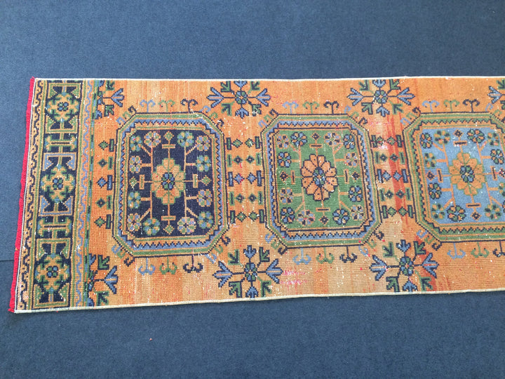 Rust Turkish Ziegler Rug Hand-Knotted close-up