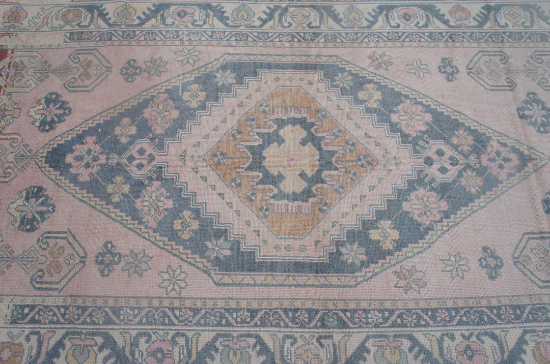 Turkish Oushak Rug 4' x 8' Hand-Knotted field