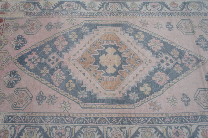 Turkish Oushak Rug 4' x 8' Hand-Knotted field