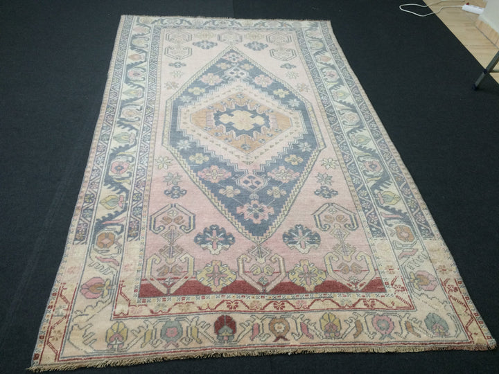 Turkish Oushak Rug 4' x 8' Hand-Knotted