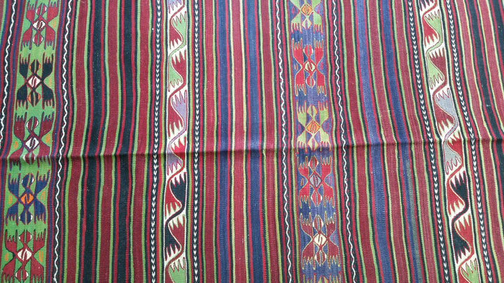 Red Turkish Oushak Runner Rug Hand-Knotted view 9