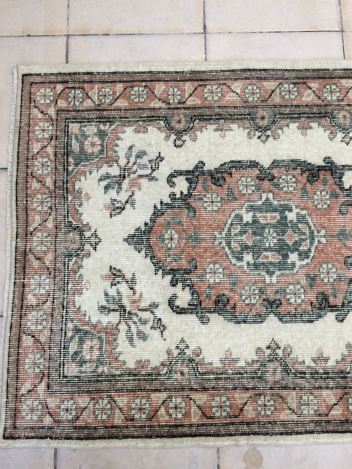 Beige Turkish Runner Rug 3' x 12' Hand-Knotted view 9