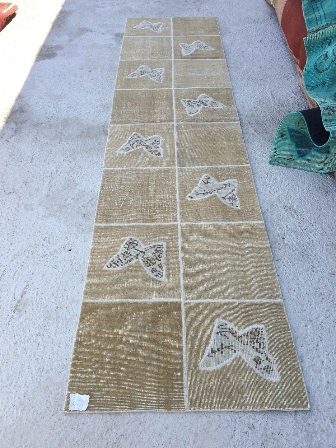 Turkish Oushak Runner Rug 2'7" x 9'10" Hand-Knotted