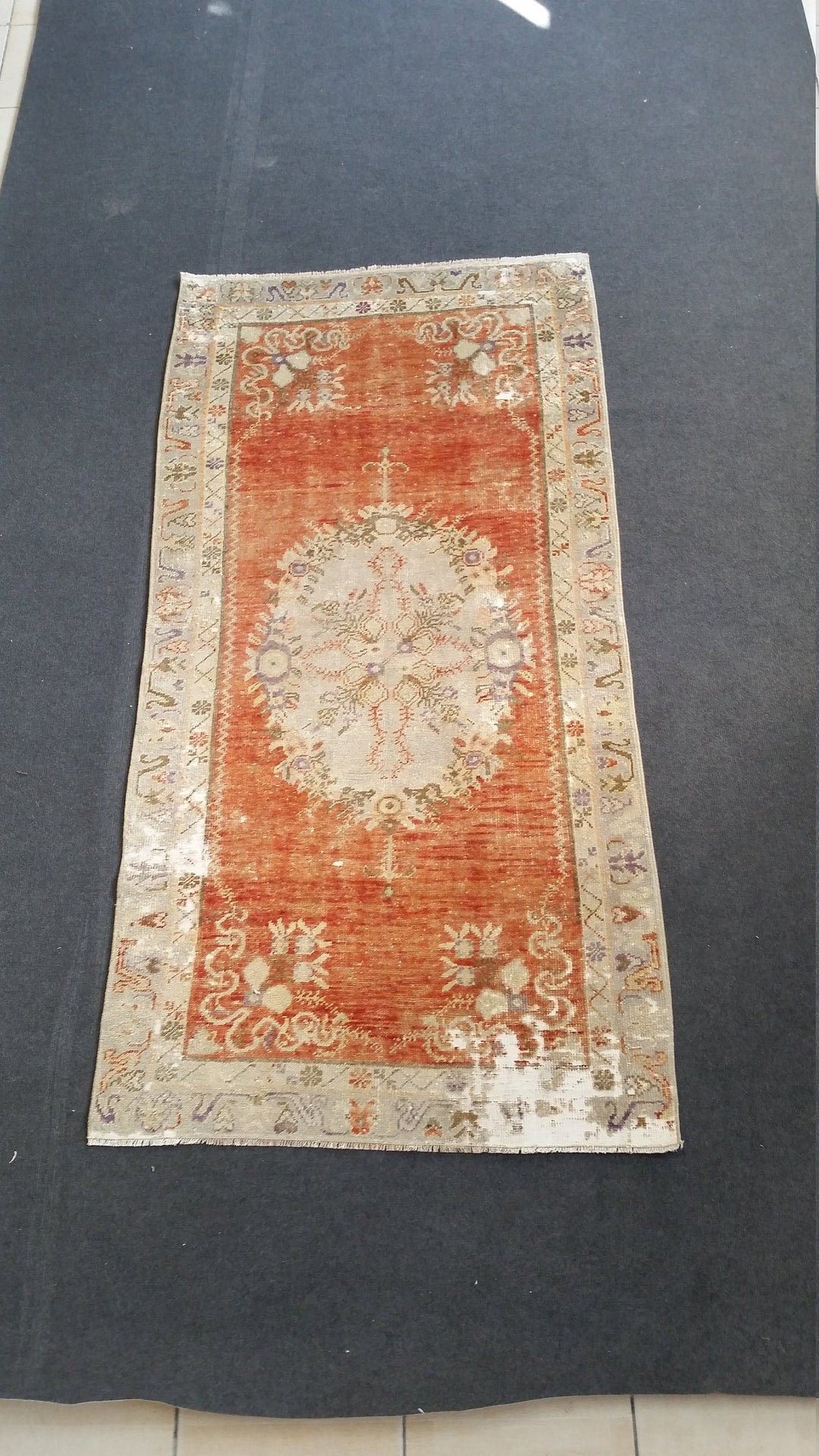 Turkish Oushak Rug Hand-Knotted