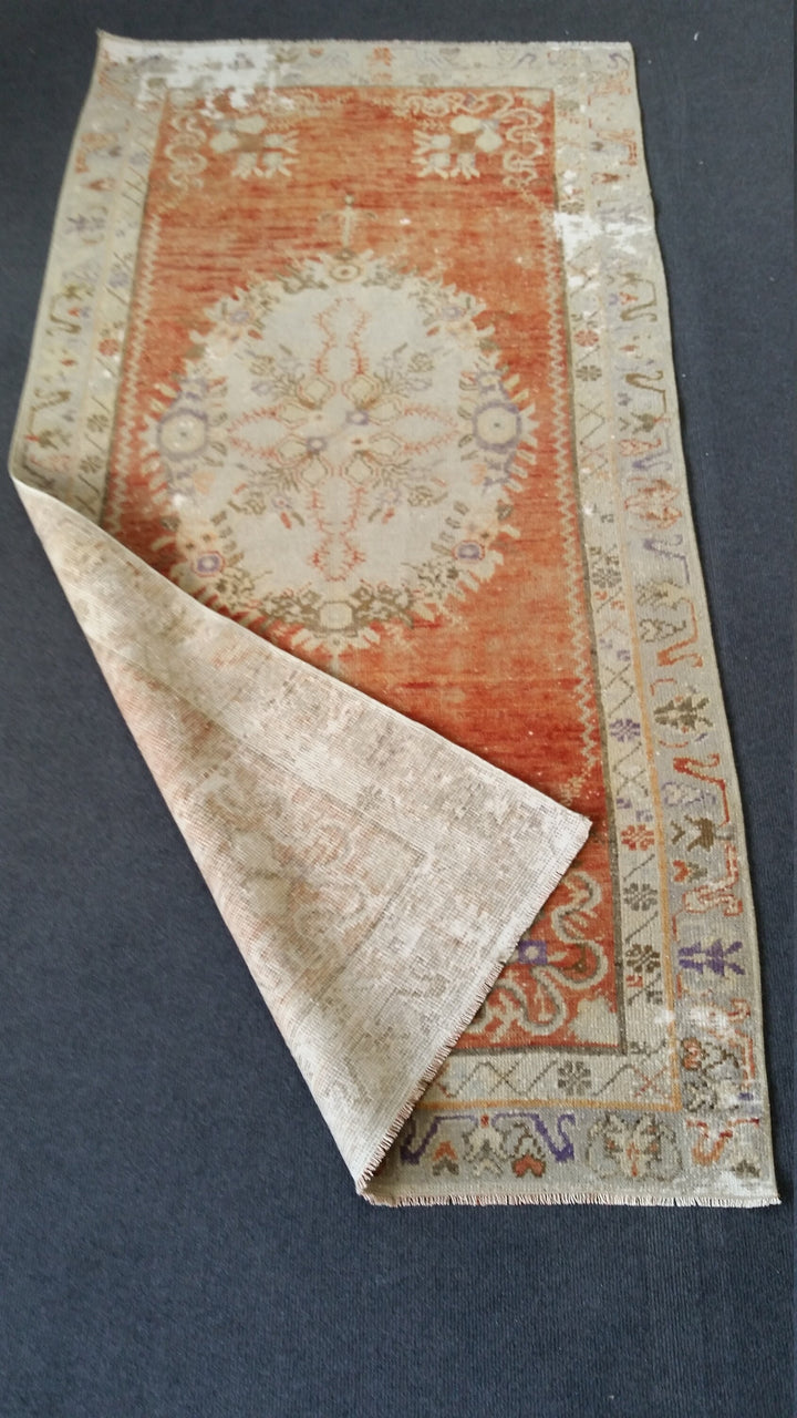 Turkish Oushak Rug Hand-Knotted field