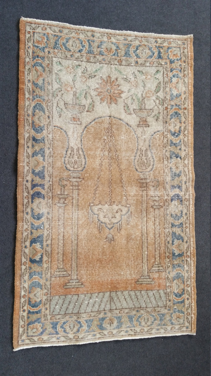 Turkish Oushak Rug 2'7" x 12'1" Hand-Knotted