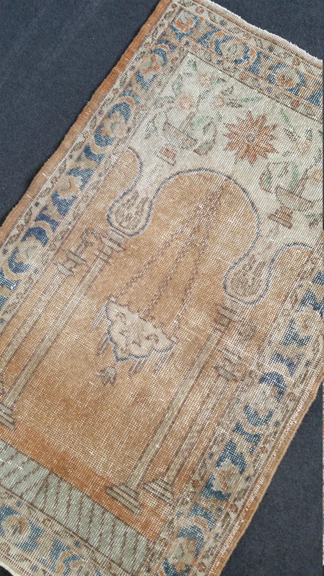 Turkish Oushak Rug 2'7" x 12'1" Hand-Knotted field