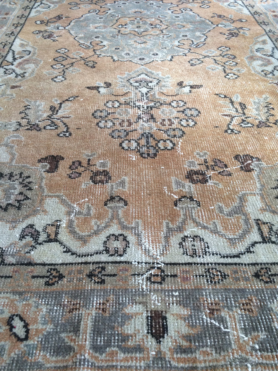 Turkish Oushak Rug Hand-Knotted view