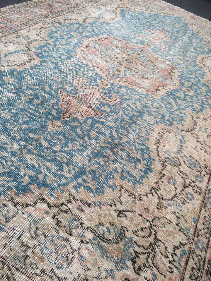 Blue Turkish Oushak Rug 5' x 8' 4" Hand-Knotted | No. WR26654