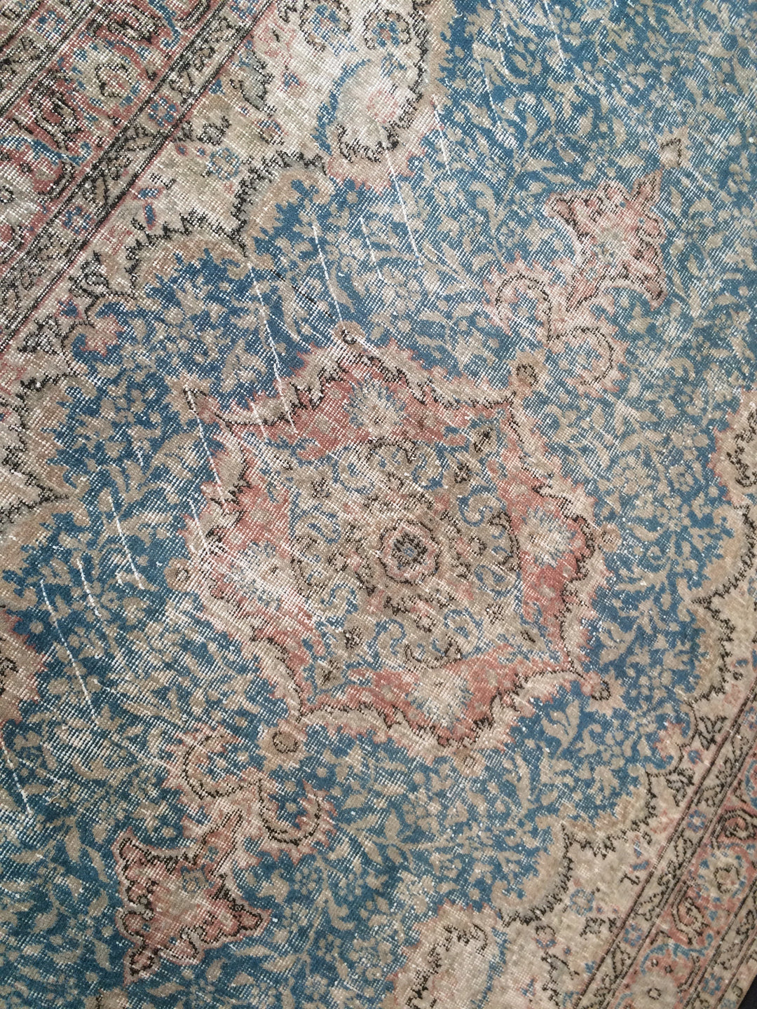 Blue Turkish Oushak Rug 5' x 8' 4" Hand-Knotted | No. WR26654