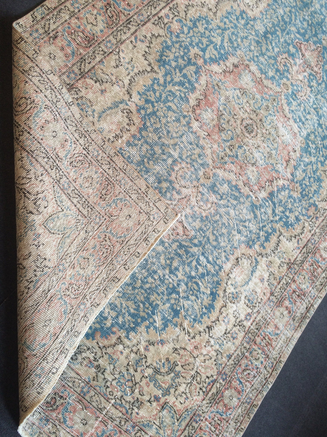Blue Turkish Oushak Rug 5' x 8' 4" Hand-Knotted | No. WR26654