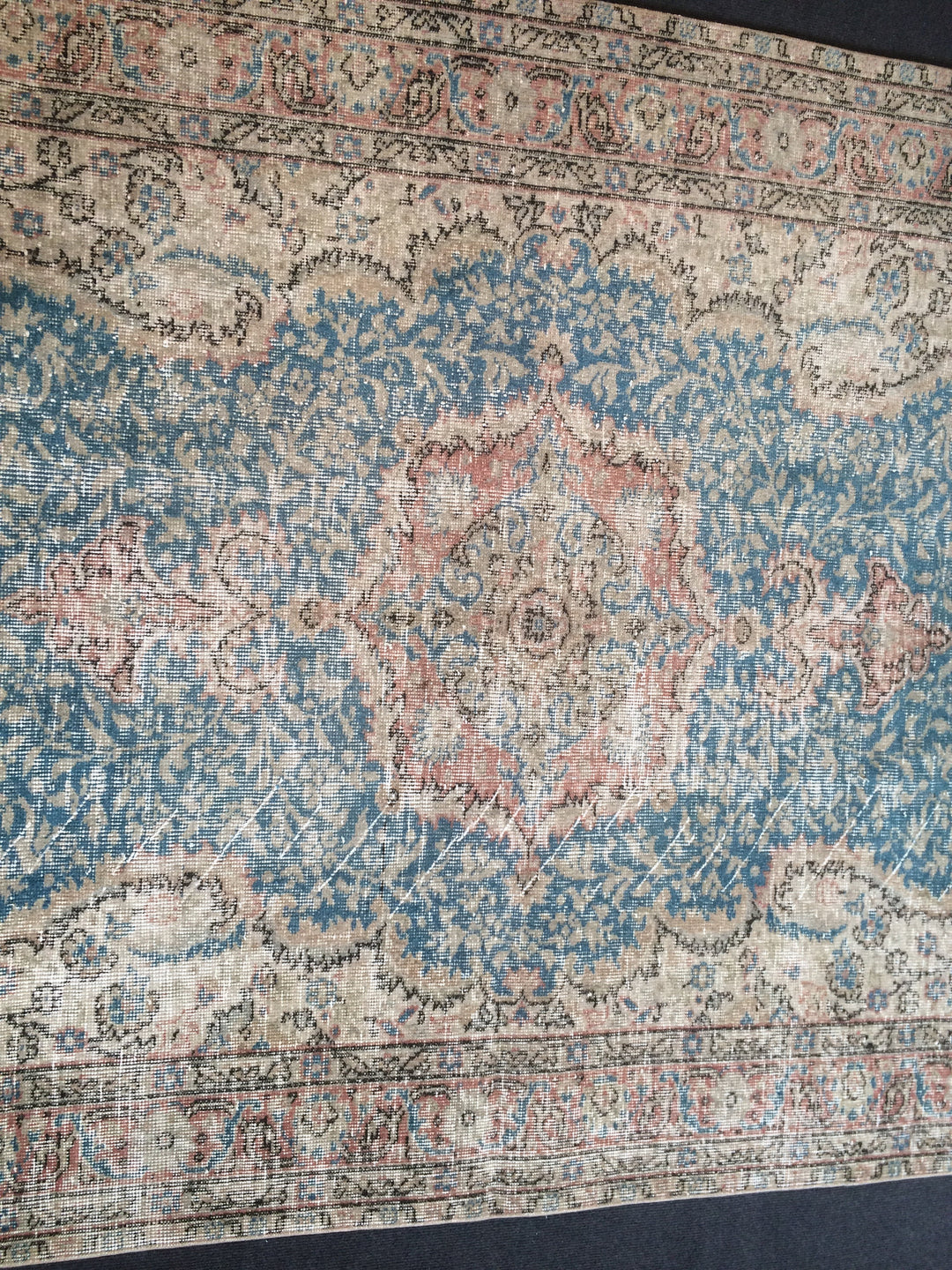Blue Turkish Oushak Rug 5' x 8' 4" Hand-Knotted | No. WR26654