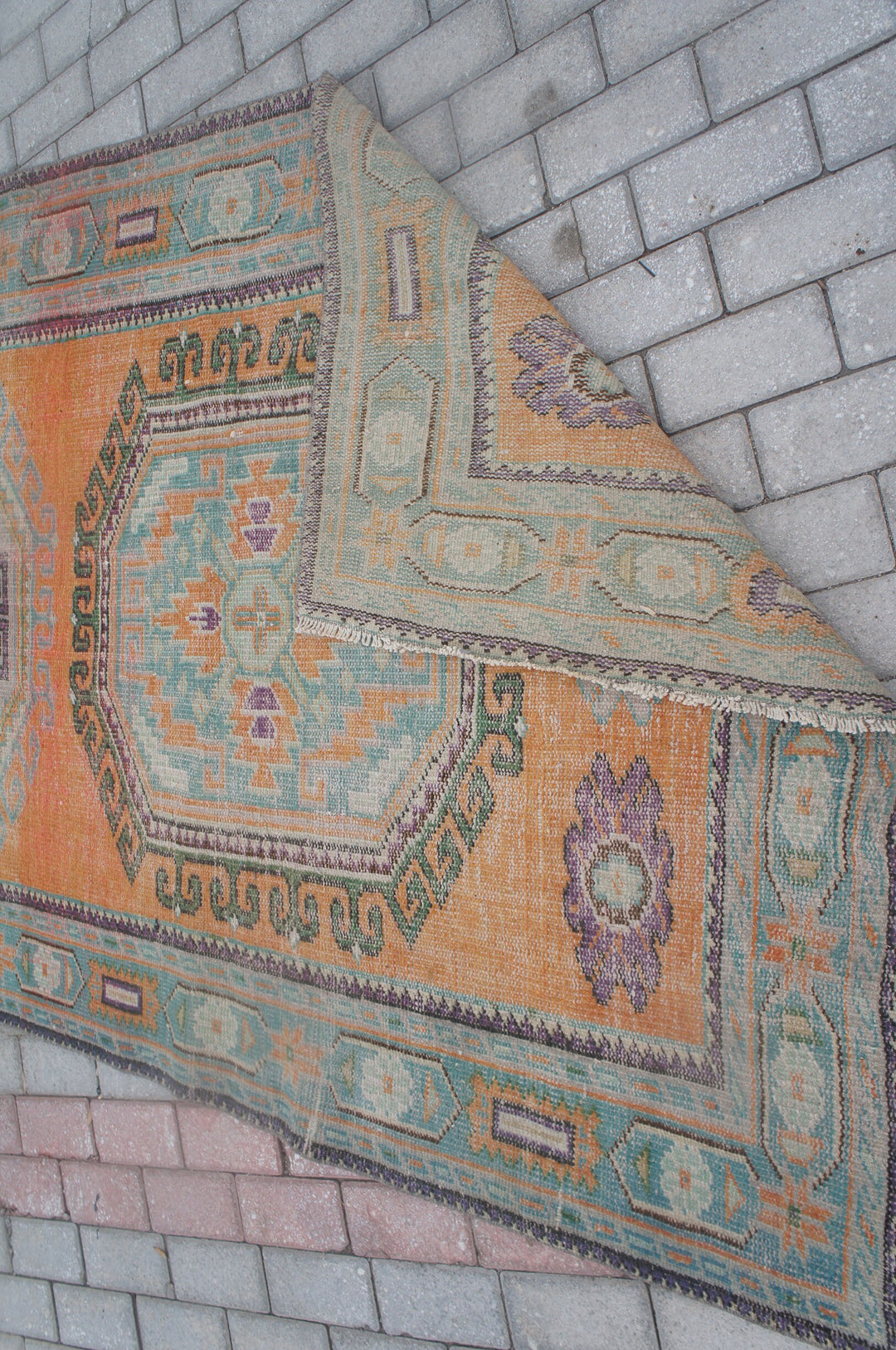 Rust Turkish Runner Rug 4' 8" x 11' 6" Hand-Knotted view 9