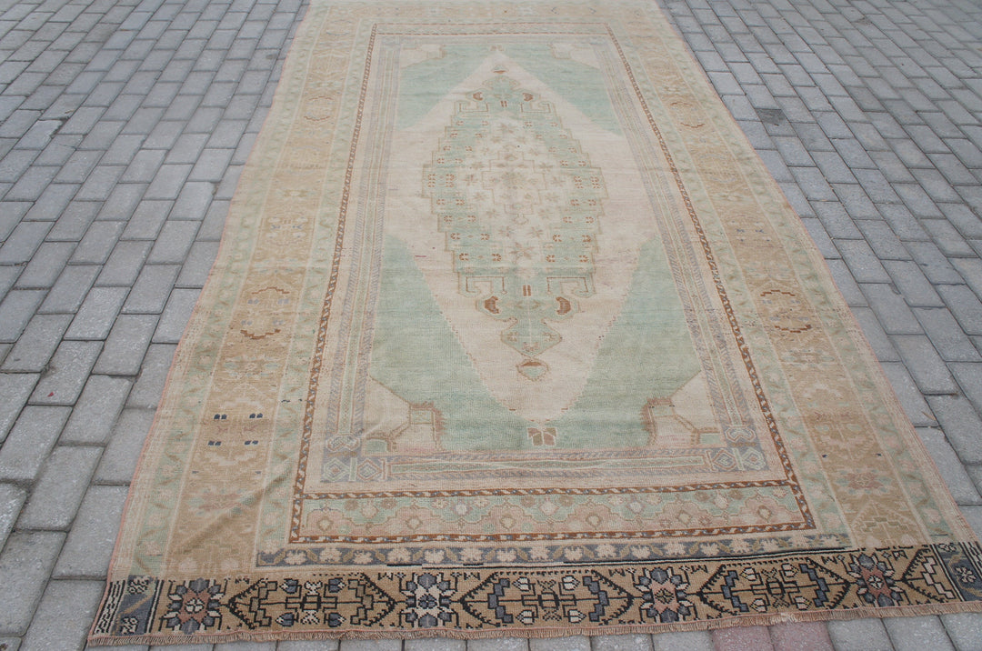 Rust Turkish Runner Rug 5' 2" x 10' Hand-Knotted close-up