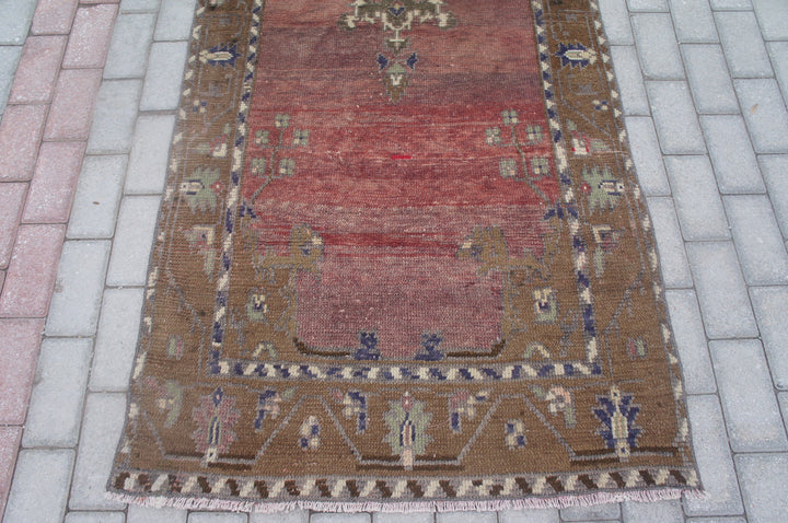 Rust Turkish Vintage Runner Hand-Knotted reverse