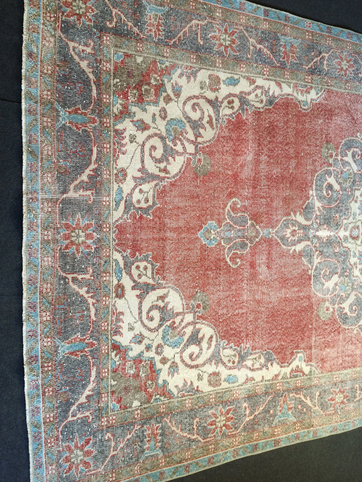 Beige Turkish Runner Rug 6' 10" x 10' 10" Hand-Knotted view 9