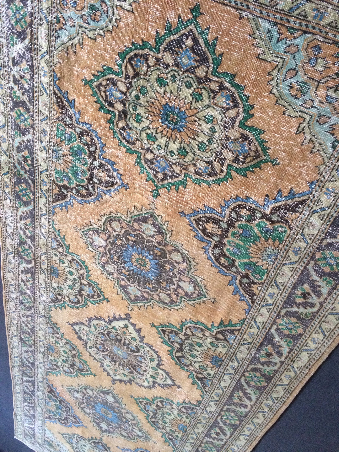 Beige Turkish Runner Rug 4' 10" x 12' 4" Hand-Knotted view 9