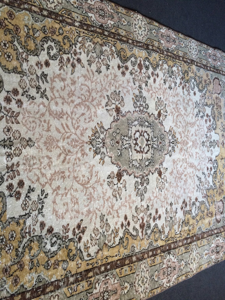 Turkish Oushak Rug 6' x 8' Hand-Knotted reverse