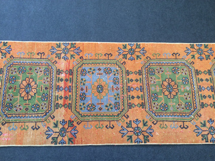 Rust Turkish Ziegler Rug Hand-Knotted field