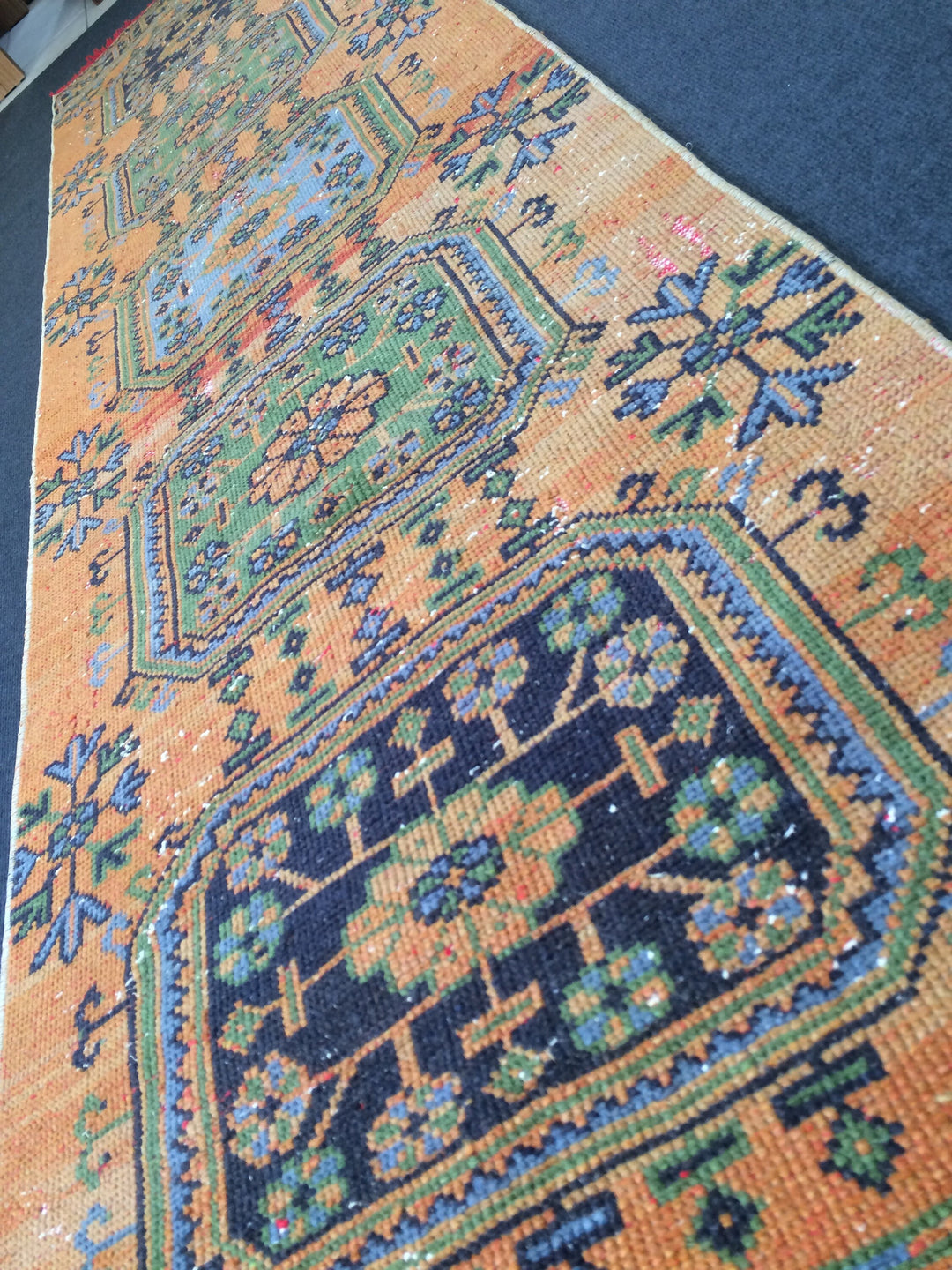 Rust Turkish Ziegler Rug Hand-Knotted pattern