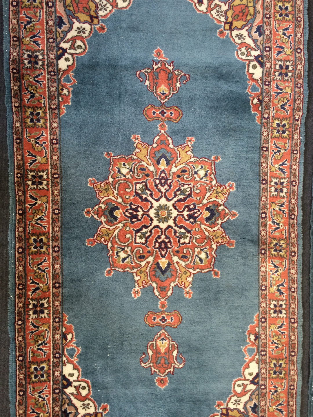 Blue Turkish Runner Rug 2' 9" x 5' 4" Hand-Knotted | No. WR27889