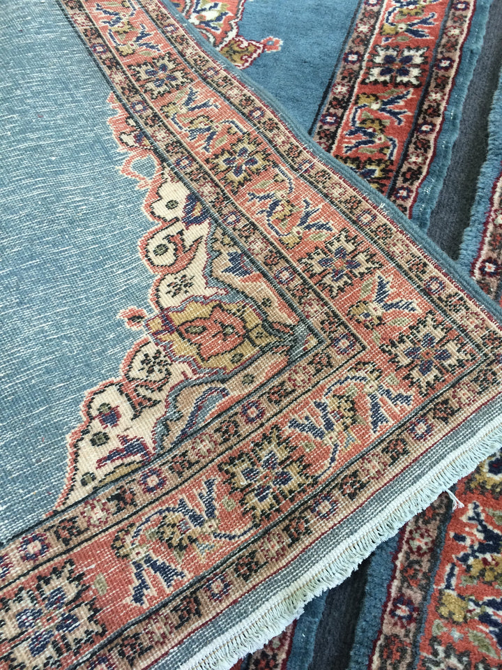 Blue Turkish Runner Rug 2' 9" x 5' 4" Hand-Knotted | No. WR27889