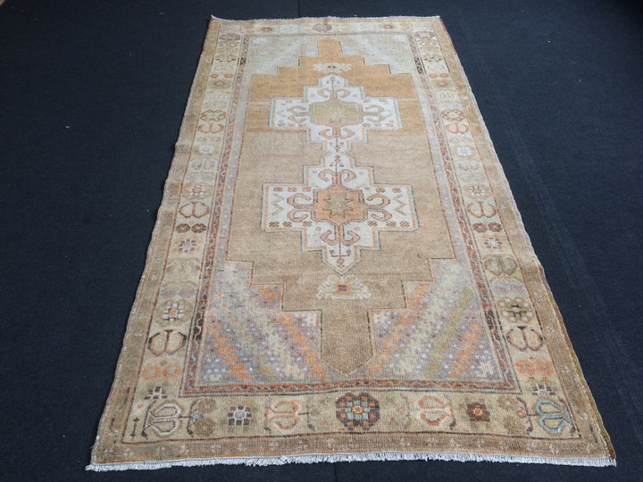 Gold Turkish Oushak Rug 2'7" x 9'10" Hand-Knotted | No. WR92924