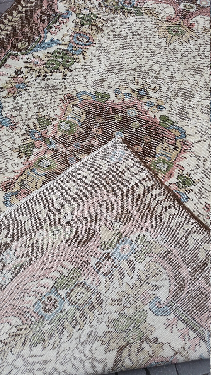 Turkish Oushak Rug 6' 7" x 10' Hand-Knotted view 9