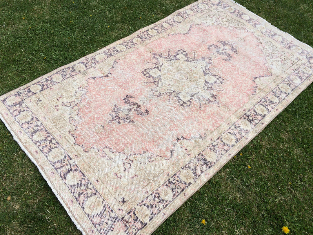Rust Turkish Oushak Rug 2'6" x 9'10" Hand-Knotted border