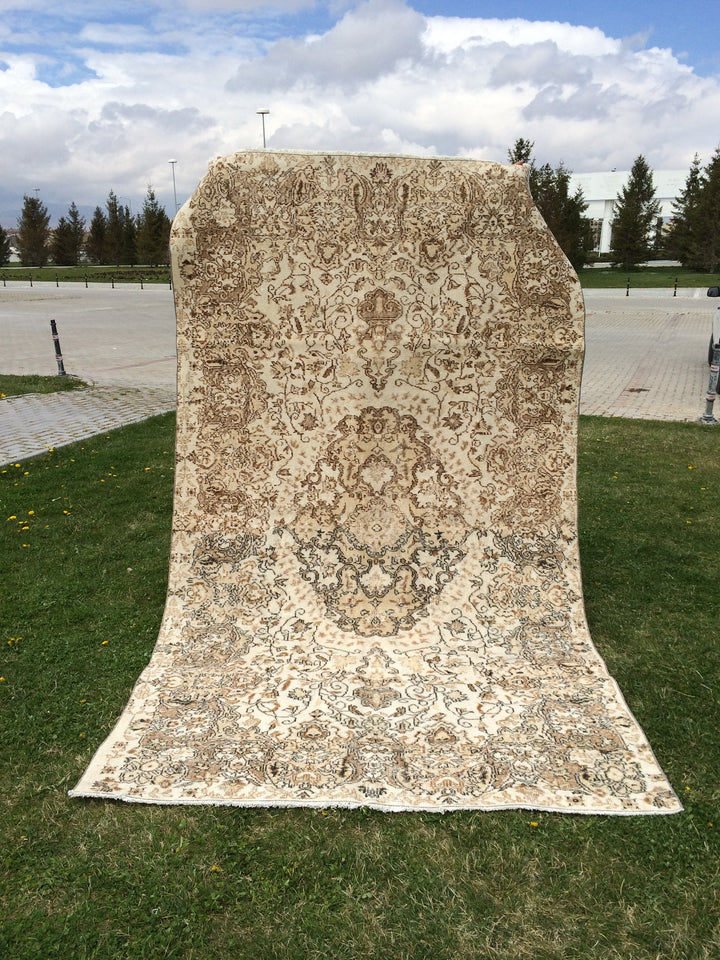 Rust Turkish Oushak Rug 5' 6" x 10' Hand-Knotted