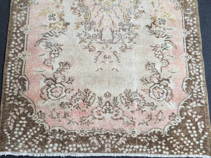Rust Turkish Runner Rug Hand-Knotted view
