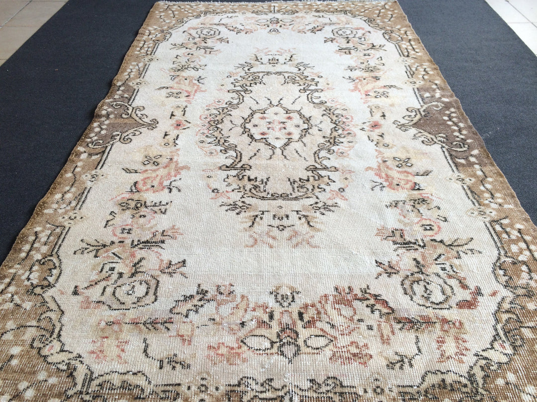 Rust Turkish Runner Rug 4' x 6' Hand-Knotted