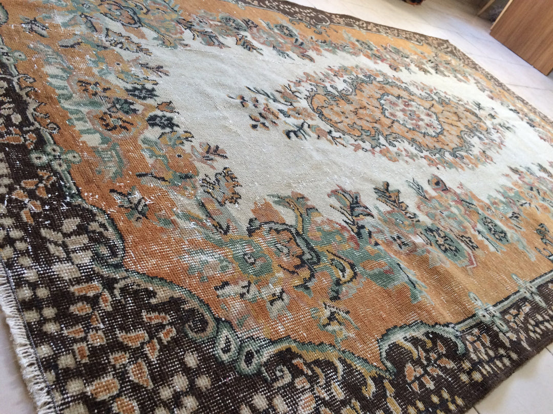 Turkish Oushak Rug Hand-Knotted | No. WR38661