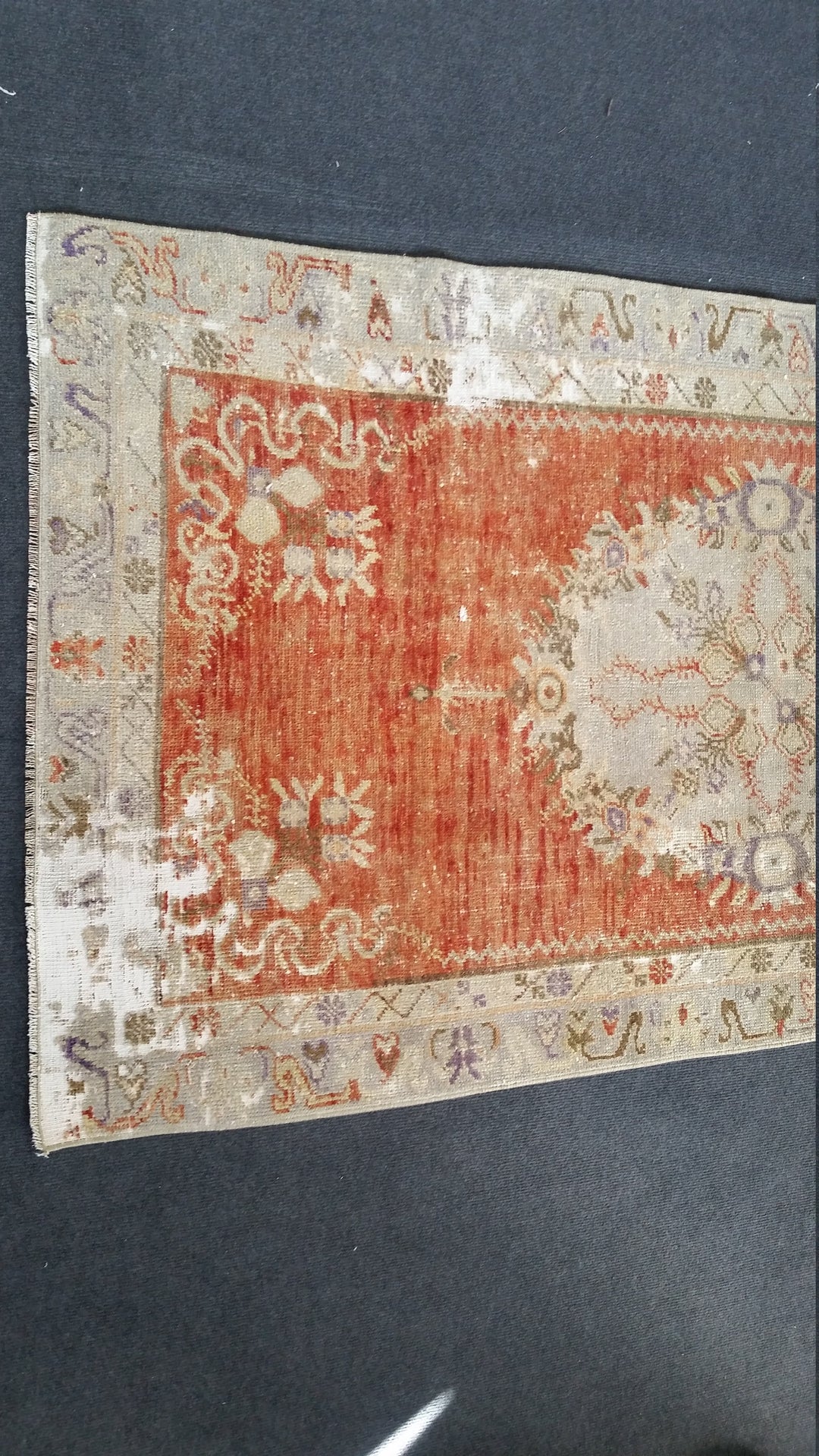 Turkish Oushak Rug Hand-Knotted view
