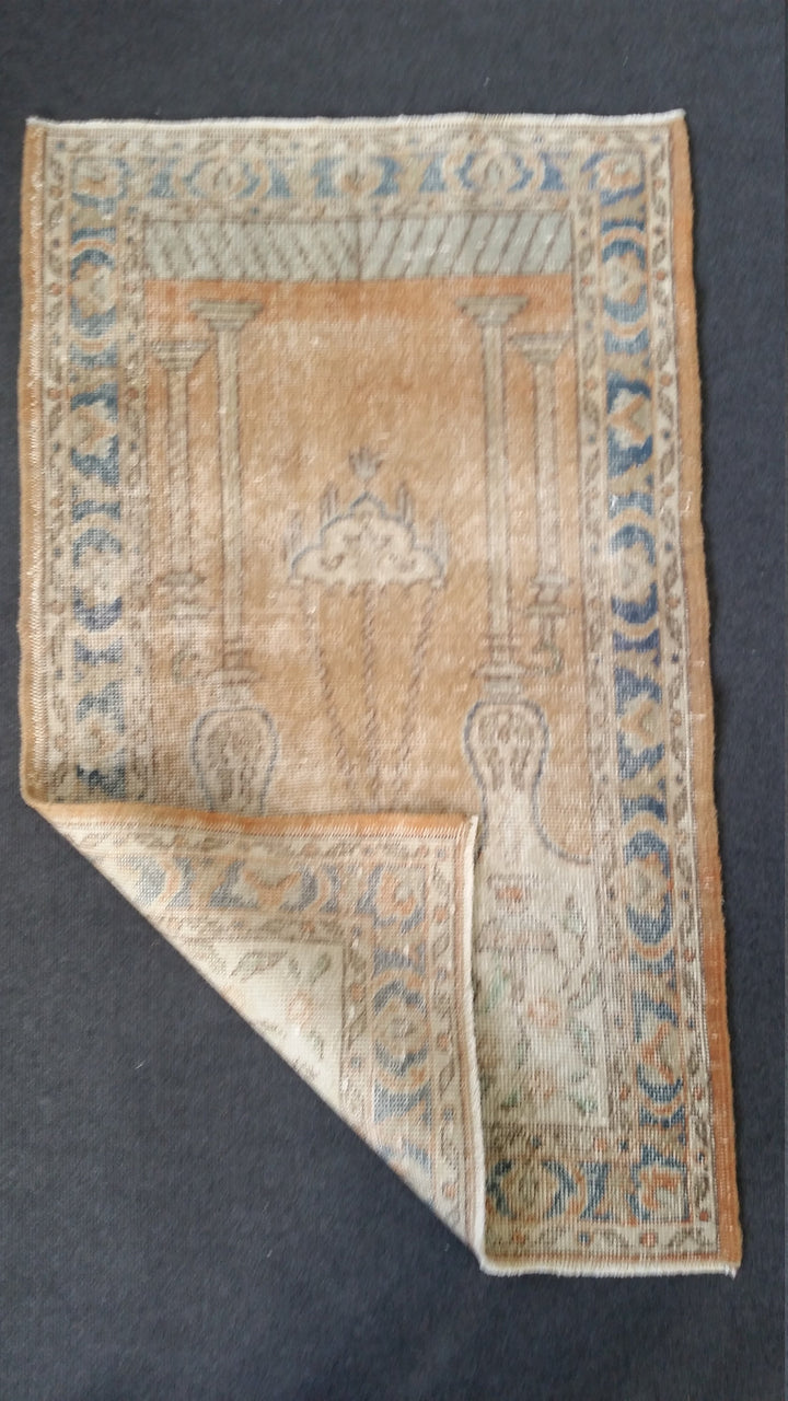Turkish Oushak Rug 2'7" x 12'1" Hand-Knotted border