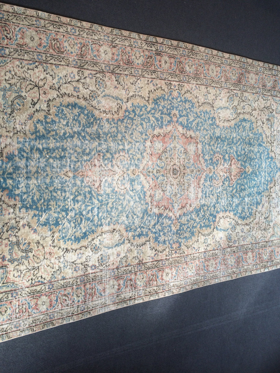 Blue Turkish Oushak Rug 5' x 8' 4" Hand-Knotted | No. WR26654