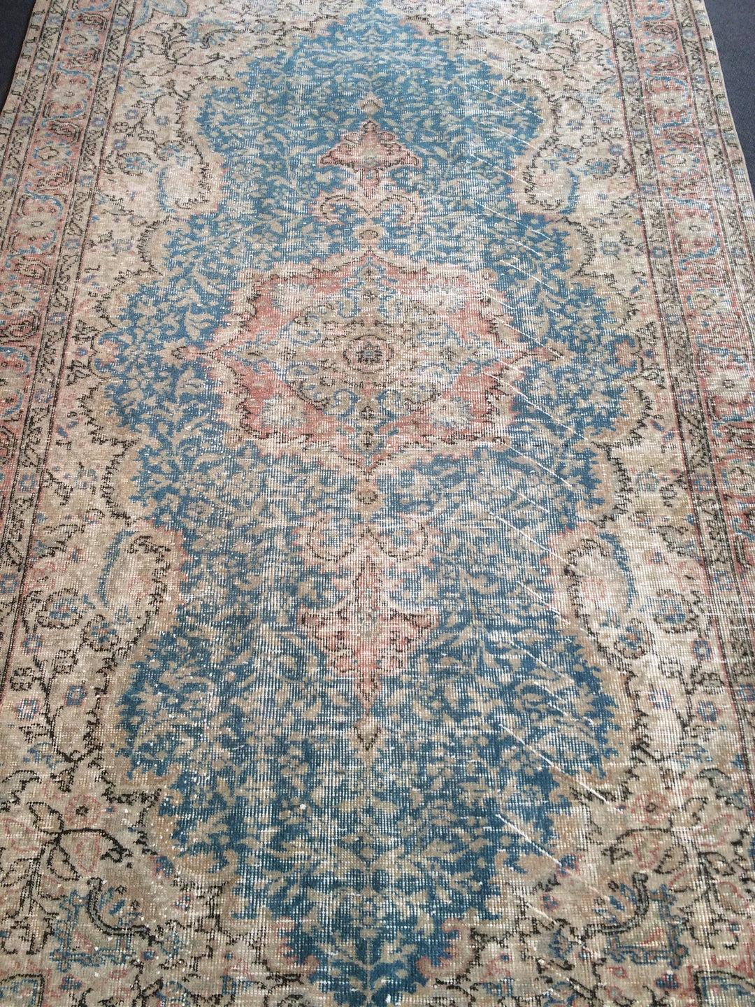 Blue Turkish Oushak Rug 5' x 8' 4" Hand-Knotted | No. WR26654