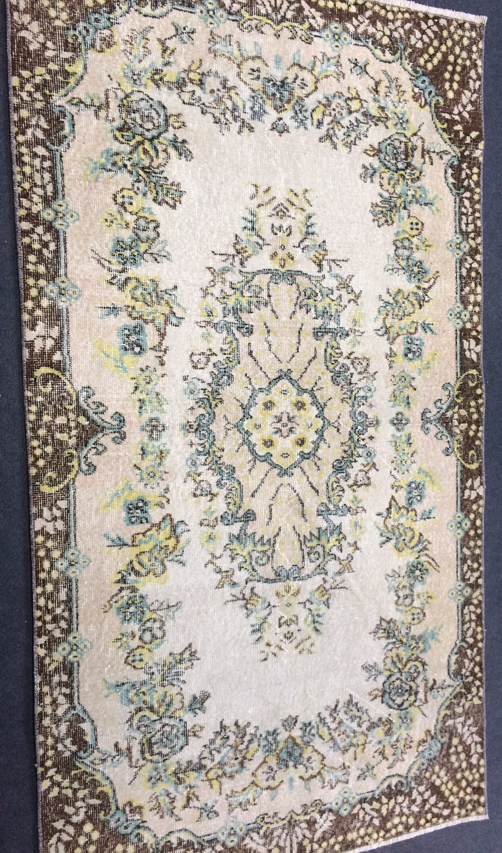 Turkish Oushak Rug 8'10" x 11'10" Hand-Knotted field