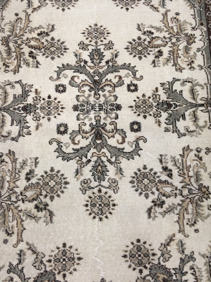 Red Turkish Oushak Runner Rug Hand-Knotted view