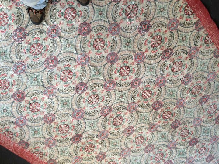 Beige Turkish Oushak Rug 7' x 10' 6" Hand-Knotted view