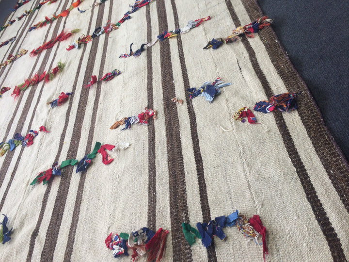 Turkish Oushak Rug 2'7" x 9'9" Flat-Weave border