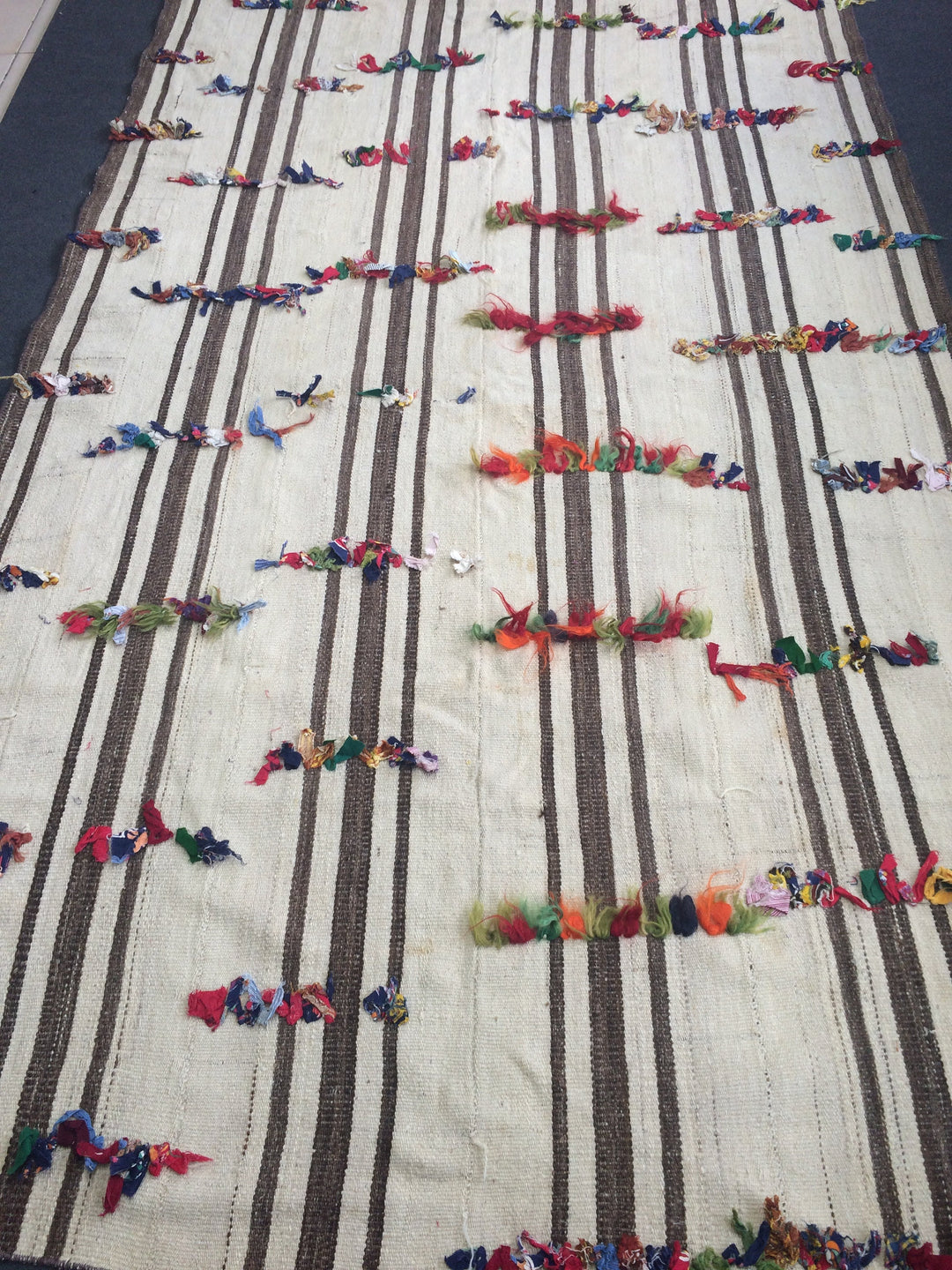 Turkish Oushak Rug 2'7" x 9'9" Flat-Weave view 9