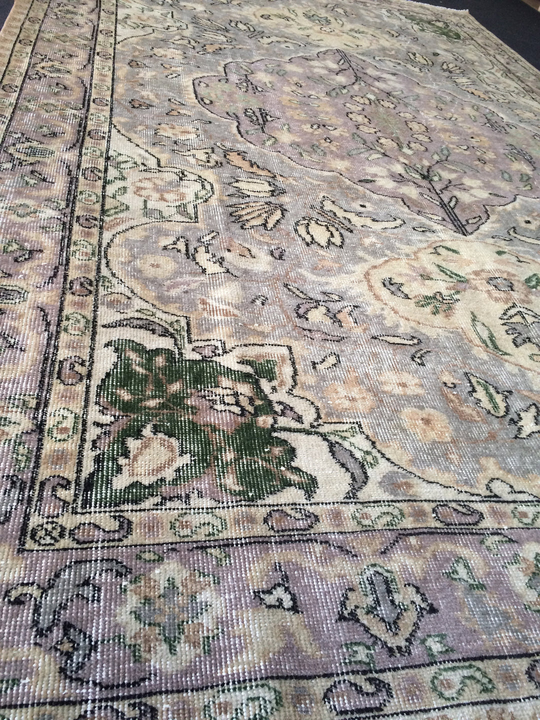 Turkish Oushak Rug 6' x 9' 6" Hand-Knotted reverse