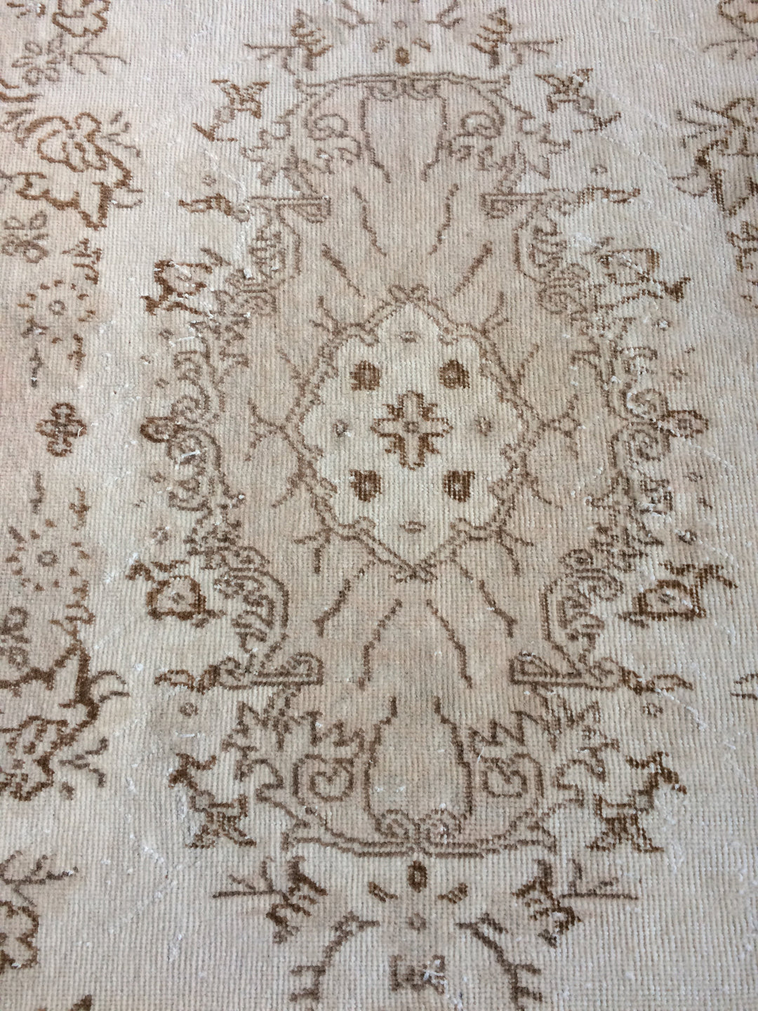 Rust Turkish Runner Rug 3' x 7' Hand-Knotted border