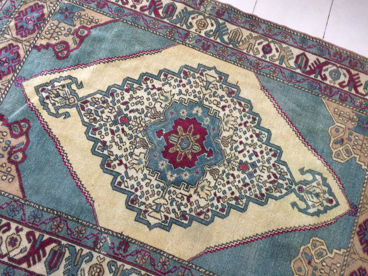 Tan Turkish Oushak Rug 4' 5" x 7' Hand-Knotted view